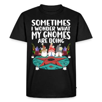 Drôle de nain de jardin gnome de jardin jardin nain - T-shirt Premium bio Homme - noir - Devant - Nico (187cm)