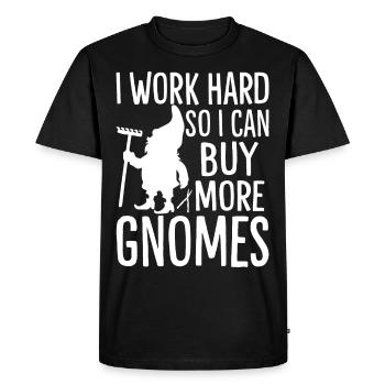 Drôle de nain de jardin gnome de jardin jardin nain - T-shirt Premium bio Homme - noir - Devant - Nico (187cm)