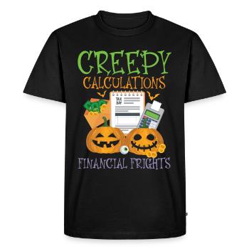 Calculs effrayants Craintes financières Halloween - T-shirt Premium bio Homme - noir - Devant - Nico (187cm)