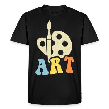 Artiste - T-shirt Premium bio Homme - noir - Devant - Nico (187cm)