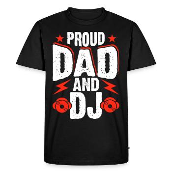 Papa Dj - Men's Premium Organic T-Shirt - black - Front - Nico (187cm)