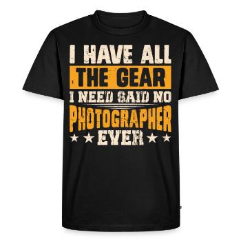 Photographer - Men's Premium Organic T-Shirt - black - Front - Nico (187cm)