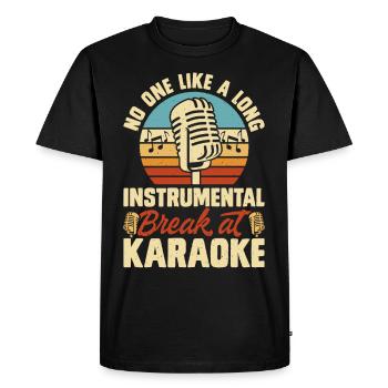 Karaoké - T-shirt Premium bio Homme - noir - Devant - Nico (187cm)