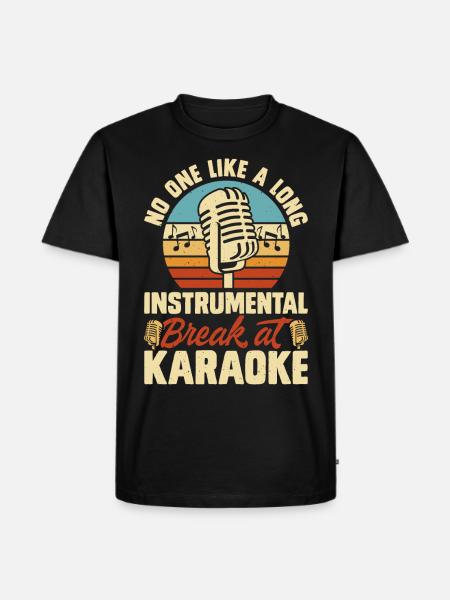 Karaoke Singing - Men's Premium Organic T-Shirt - black