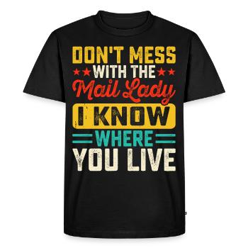 Facteur Facteur - T-shirt Premium bio Homme - noir - Devant - Nico (187cm)