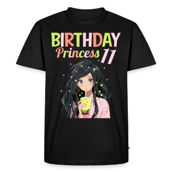 Anime Mandga Boba Bubble Tea 11ème anniversaire - T-shirt Premium bio Homme - noir - Devant - Nico (187cm)
