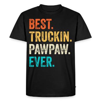 Truck Driver Dad Father Father's Day - Men's Premium Organic T-Shirt - black - Front - Nico (187cm)
