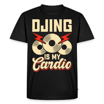 Dj Djing - Men's Premium Organic T-Shirt - black - Front - Nico (187cm)