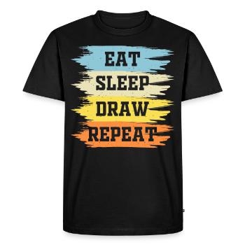Artiste - T-shirt Premium bio Homme - noir - Devant - Nico (187cm)