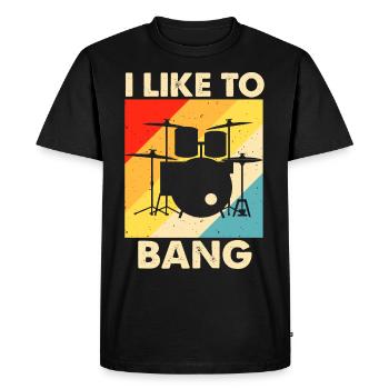 Drums Drummer Drummer - Men's Premium Organic T-Shirt - black - Front - Nico (187cm)