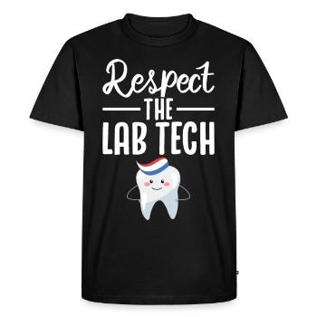 Funny Dental Lab Technician Dentist - Men's Premium Organic T-Shirt - black - Front - Nico (187cm)