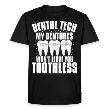 Drôles de prothésistes dentaires - T-shirt Premium bio Homme - noir - Devant - Nico (187cm)