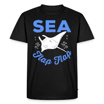 Manta rays Sea Flap Flap Manta rays lovers - Men's Premium Organic T-Shirt - black - Front - Nico (187cm)