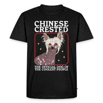 Chien à crête chinois Cadeau à crête chinoise - T-shirt Premium bio Homme - noir - Devant - Nico (187cm)
