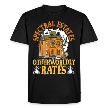 Spectral Estates Prix d’un autre monde Halloween - T-shirt Premium bio Homme - noir - Devant - Nico (187cm)