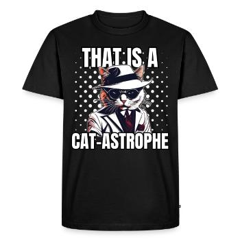Chemise Chat Chat Cadeau Idée Mastic - T-shirt Premium bio Homme - noir - Devant - Nico (187cm)