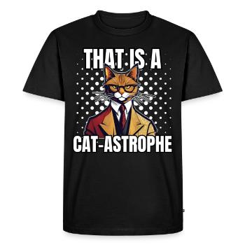 Chemise Chat Chat Cadeau Idée Mastic - T-shirt Premium bio Homme - noir - Devant - Nico (187cm)