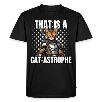 Chemise Chat Chat Cadeau Idée Mastic - T-shirt Premium bio Homme - noir - Devant - Nico (187cm)