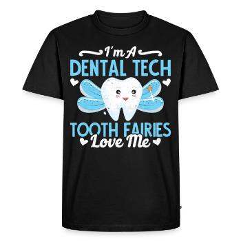 Drôles de prothésistes dentaires - T-shirt Premium bio Homme - noir - Devant - Nico (187cm)