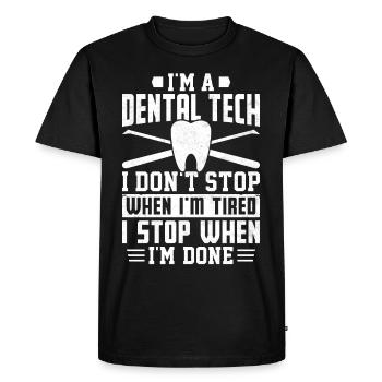 Drôles de prothésistes dentaires - T-shirt Premium bio Homme - noir - Devant - Nico (187cm)