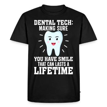 Drôles de prothésistes dentaires - T-shirt Premium bio Homme - noir - Devant - Nico (187cm)