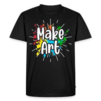 Artiste - T-shirt Premium bio Homme - noir - Devant - Nico (187cm)