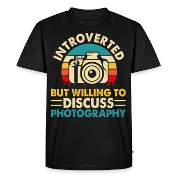 Photographer - Men's Premium Organic T-Shirt - black - Front - Nico (187cm)
