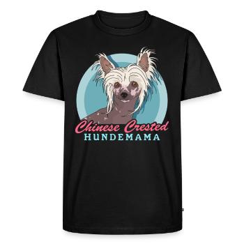 Cadeau de chien à crête chinois Maman Chien à crête - T-shirt Premium bio Homme - noir - Devant - Nico (187cm)