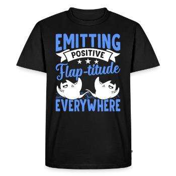 Raies manta Volet positif Raies manta - T-shirt Premium bio Homme - noir - Devant - Nico (187cm)