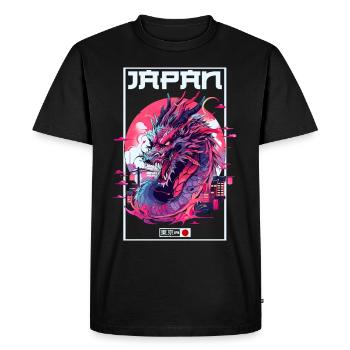 Tokyo Asie 80s Dragon Dragon Rétro Japonais - T-shirt Premium bio Homme - noir - Devant - Nico (187cm)