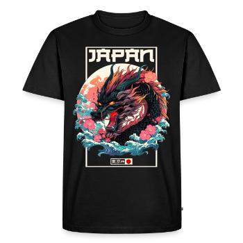 Tokyo Asie 80s Dragon Dragon Rétro Japonais - T-shirt Premium bio Homme - noir - Devant - Nico (187cm)