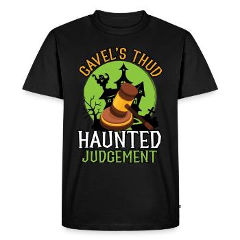 Le Thud de Gavel Haunted Judgment Attorney Hallow - T-shirt Premium bio Homme - noir - Devant - Nico (187cm)