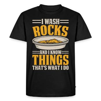 gold panning gold panner gold prospector gold prospector - Men's Premium Organic T-Shirt - black - Front - Nico (187cm)