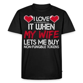 NFT - T-shirt Premium bio Homme - noir - Devant - Nico (187cm)