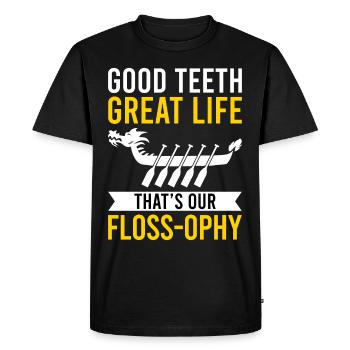 Funny technician for dental lab - Men's Premium Organic T-Shirt - black - Front - Nico (187cm)