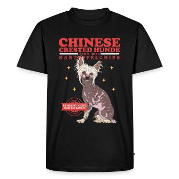 Chien à crête chinois Cadeau à crête chinoise - T-shirt Premium bio Homme - noir - Devant - Nico (187cm)
