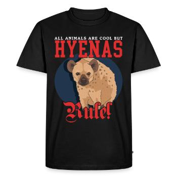 Hyena Hyena Spotted Hyena Gift - Men's Premium Organic T-Shirt - black - Front - Nico (187cm)