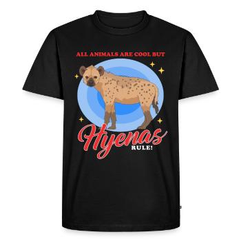 Hyena Spotted Hyena Hyena Gift - Men's Premium Organic T-Shirt - black - Front - Nico (187cm)
