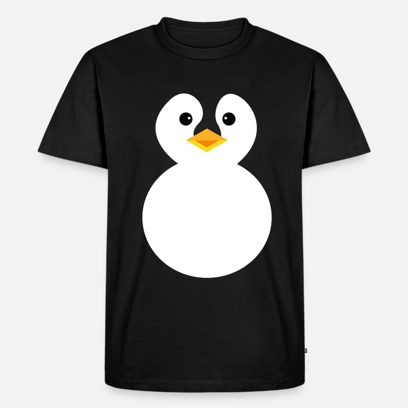 pinguin - Männer Premium Bio T-Shirt - Schwarz