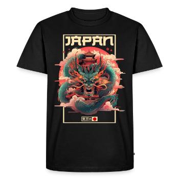 Tokyo Asie 80s Dragon Dragon Rétro Japonais - T-shirt Premium bio Homme - noir - Devant - Nico (187cm)