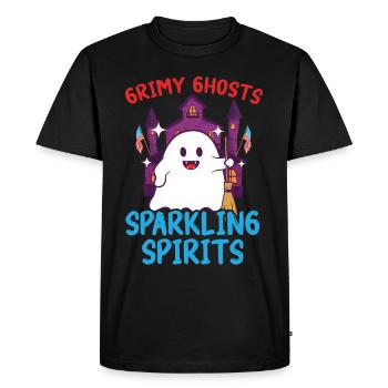 Grim ghosts, tingling ghosts, janitors - Men's Premium Organic T-Shirt - black - Front - Nico (187cm)