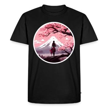 Geisha japonaise traditionnelle - T-shirt Premium bio Homme - noir - Devant - Nico (187cm)