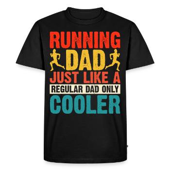 Jogging Running Marathon Papa - T-shirt Premium bio Homme - noir - Devant - Nico (187cm)