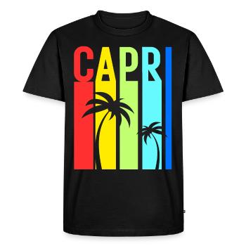 Capri Italy Mediterranean Island Holiday Idea - Men's Premium Organic T-Shirt - black - Front - Nico (187cm)