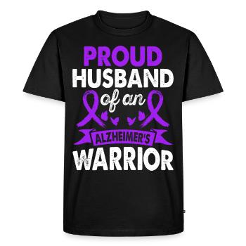 Husband of Alzheimer's Warrior Awareness Month - Men's Premium Organic T-Shirt - black - Front - Nico (187cm)