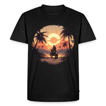 Motocross Dirt Bike - T-shirt Premium bio Homme - noir - Devant - Nico (187cm)