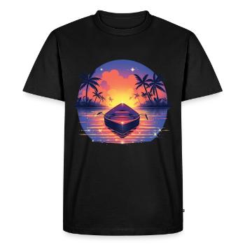 Boat - Men's Premium Organic T-Shirt - black - Front - Nico (187cm)