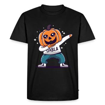 Pumpkin Dabbing Dab Pumpkin Dance Halloween Tendance Halloween - T-shirt Premium bio Homme - noir - Devant - Nico (187cm)