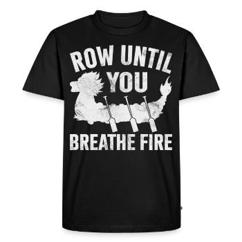 Funny Dragon Boat Racing Paddle - Men's Premium Organic T-Shirt - black - Front - Nico (187cm)