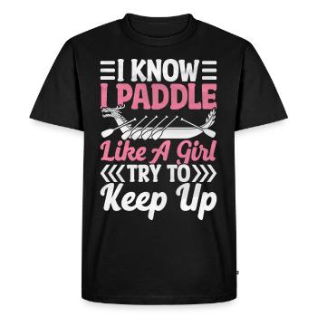 Fun dragon boat races - Men's Premium Organic T-Shirt - black - Front - Nico (187cm)